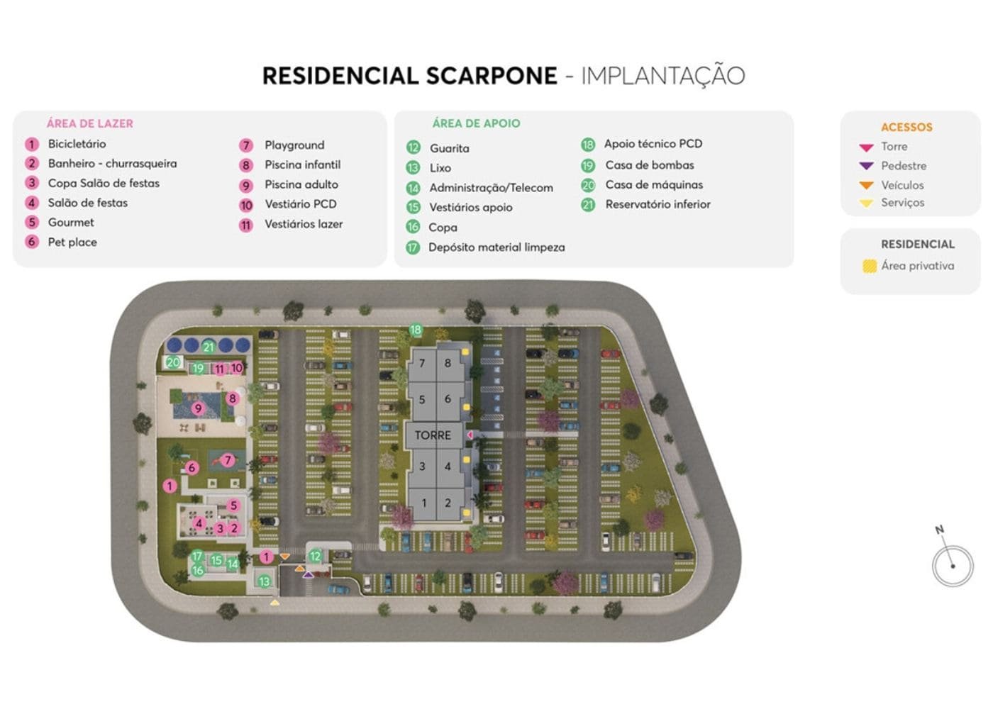 Implantação - Residencial Scarpone - Guilherme Corretor MRV